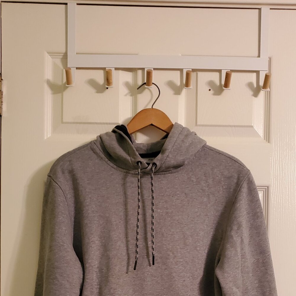 Champion Gray Pullover Hoodie Men’s Medium M Fleece Lined 80/20 Cotton Blend